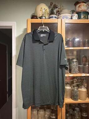 Nike Golf Tour Performance Dri-FIT Mens Striped Polo Shirt XXL